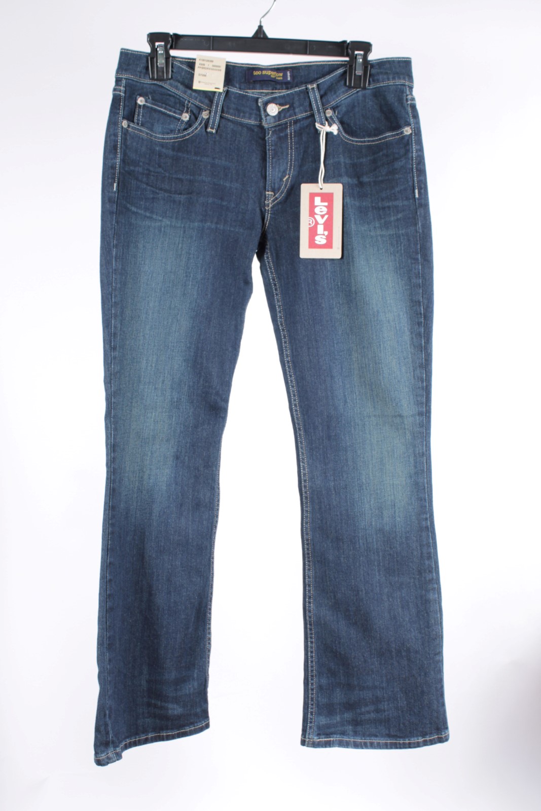 Levi's Juniors Boot Cut Ultra Low Rise Stretch Denim Blue Jeans 7 Short NWT